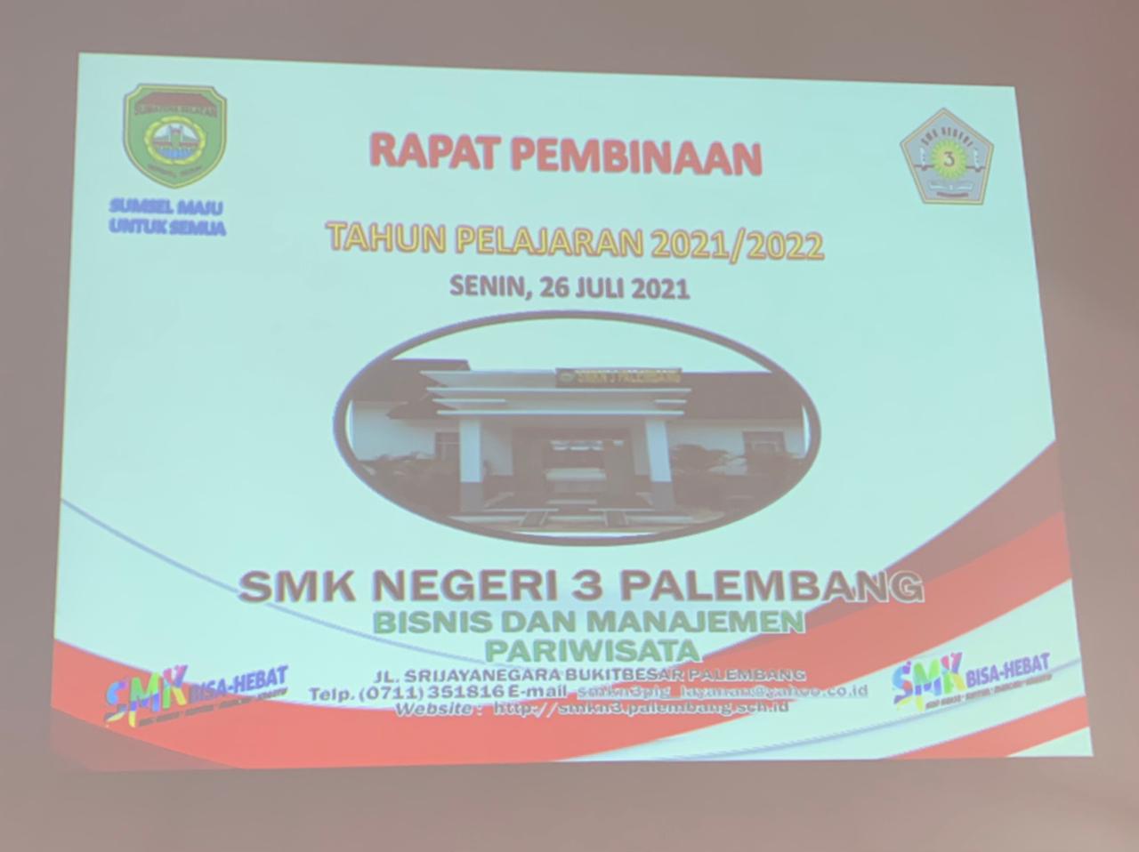 Pembinaan Dari Kepala SMK Negeri 3 Palembang dan Kegiatan In House Training 